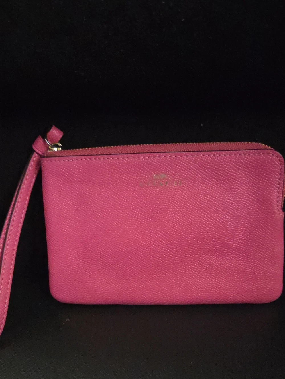 Coach Hot Pink Leather Wristlet